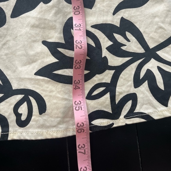 Vintage Y2K B. Smart Black and Cream Floral Strapless A-Line Dress size 11/12π - Picture 10 of 13